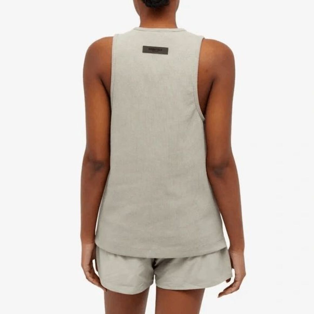 Fear of God ESSENTIALS Waffle Tank top Seal Green Small NWT - Picture 3 of 12
